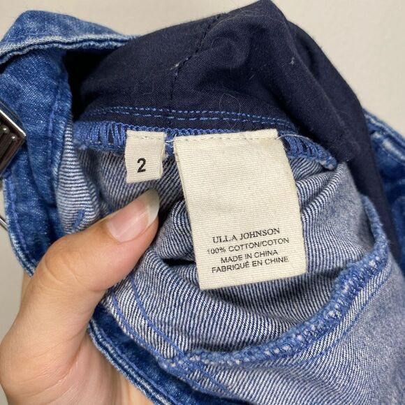 ULLA JOHNSON Alex Lace Up Mid Rise Ankle Length Jeans Medium Wash Sz 2 - Picture 14 of 15